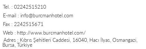 Burman Otel telefon numaralar, faks, e-mail, posta adresi ve iletiim bilgileri